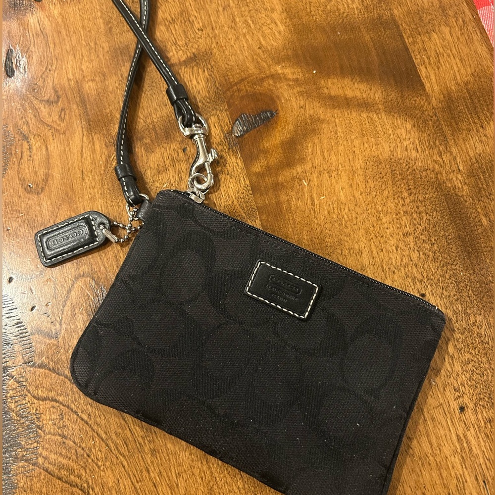 Classic COACH Wristlet - Black